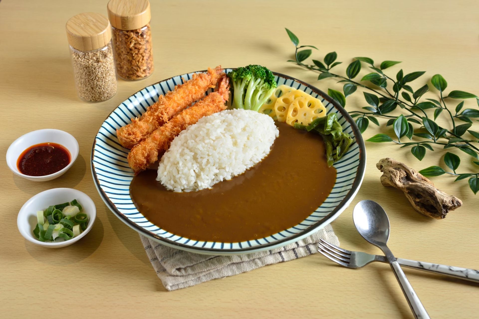 元氣炸蝦咖哩飯(2尾)